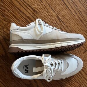 Women’s Madewell White and Tan Sneakers Size 9